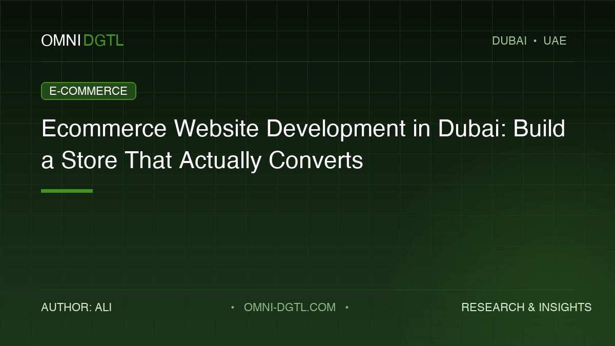ecommerce website development dubai guide by Omni DGTL