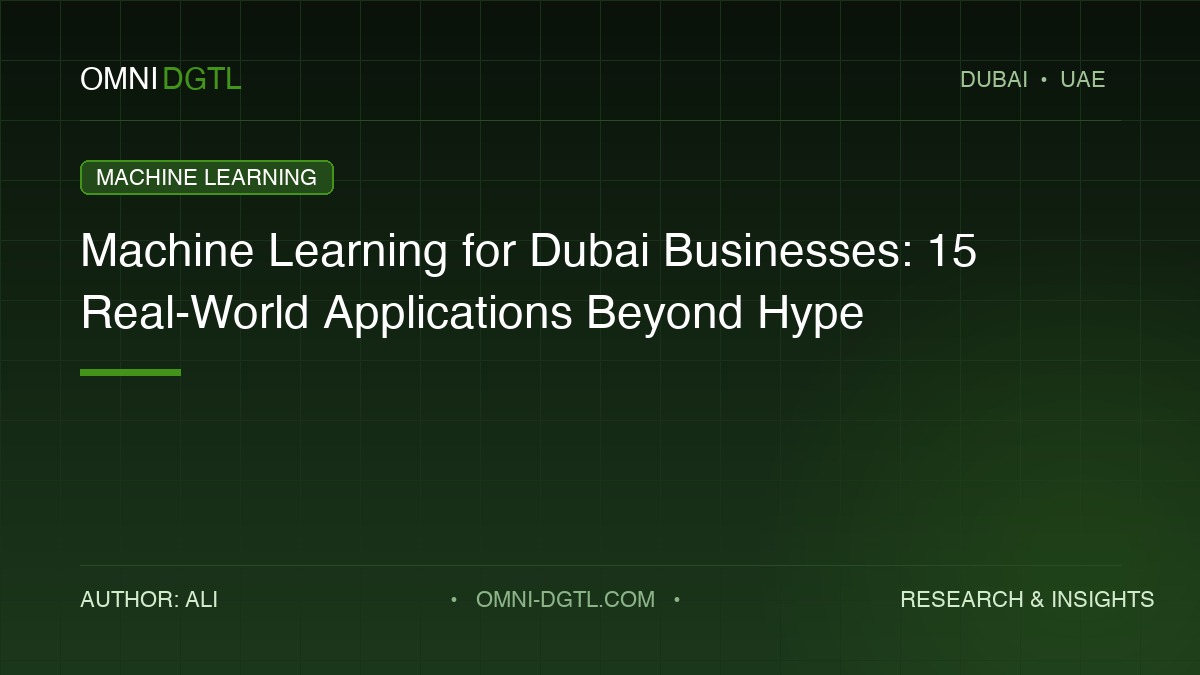 machine learning dubai guide by Omni DGTL