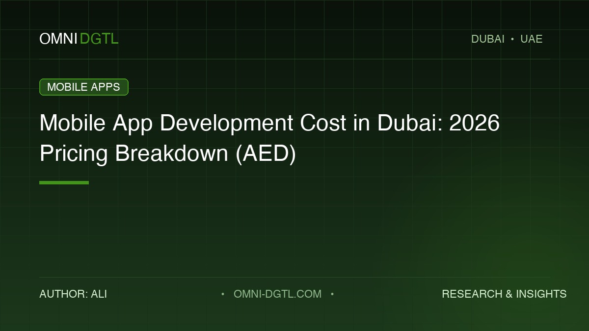 mobile app development cost dubai guide by Omni DGTL