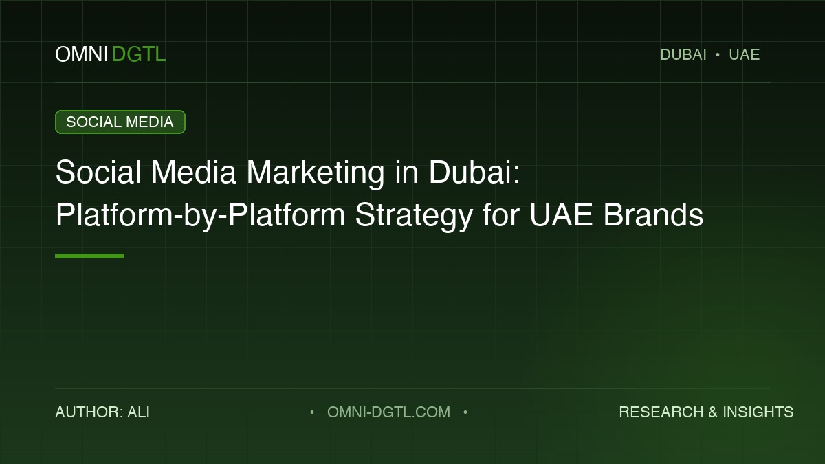 social media marketing dubai guide by Omni DGTL