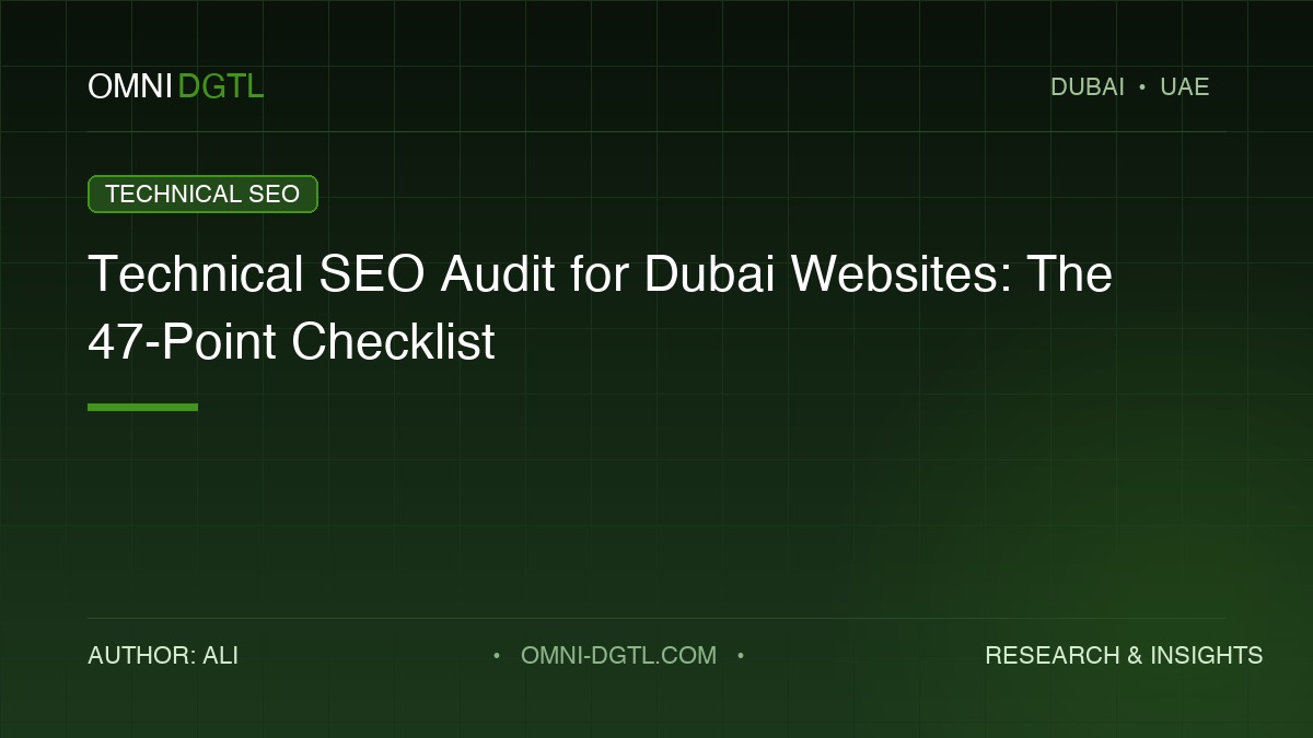 technical seo audit dubai guide by Omni DGTL