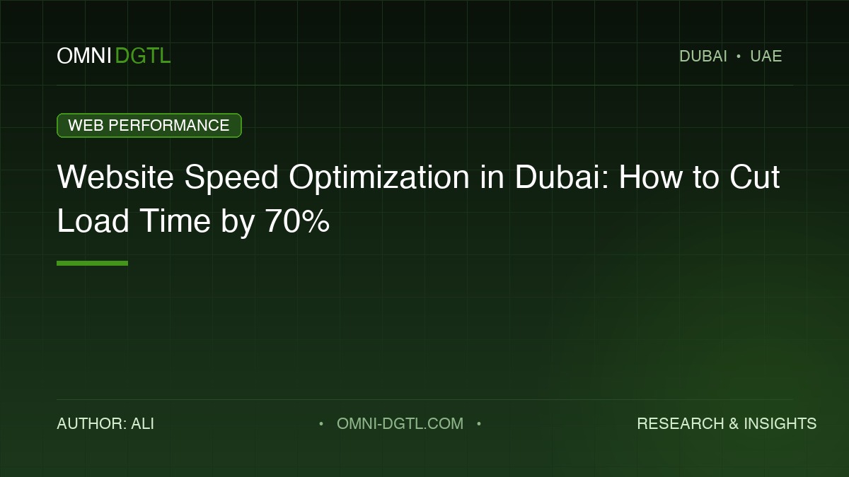 website speed optimization dubai guide by Omni DGTL